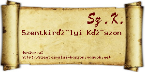 Szentkirályi Kászon névjegykártya